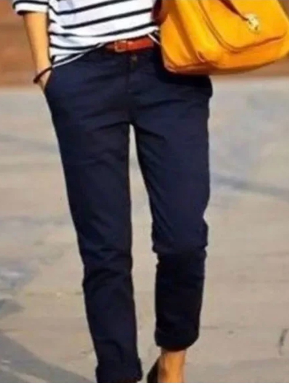 J. Crew Dark Navy Trousers with Branded Waist Tag
